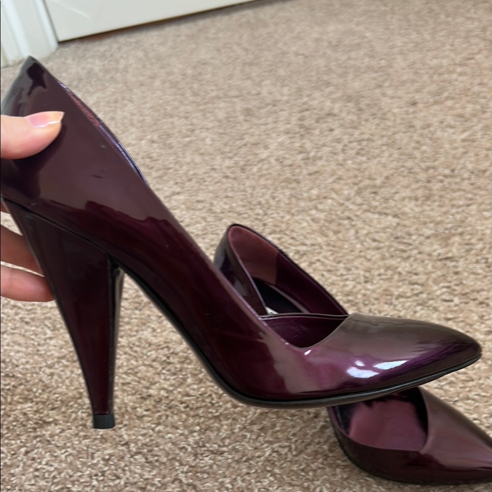 Miu Miu Purple Patent Leather Heels - Picture 2 of 15